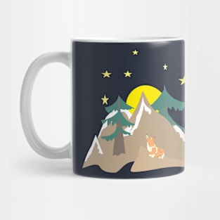 Corgi in the forest Mug